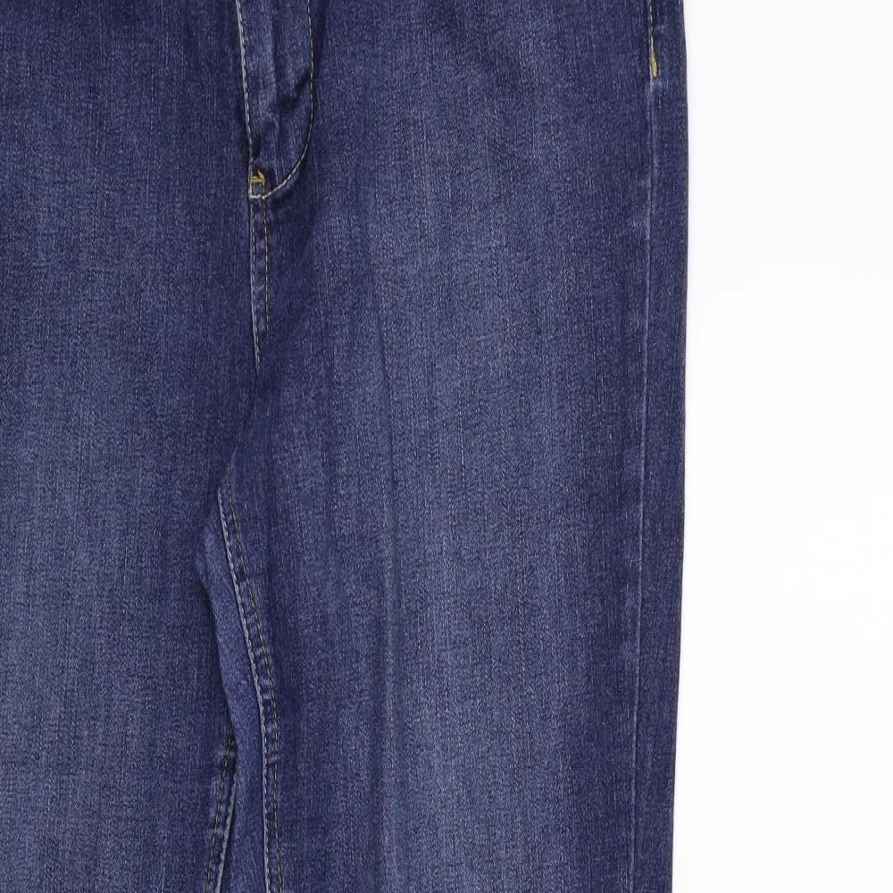 Papaya Womens Blue  Denim Flared Jeans Size 14 L30 in
