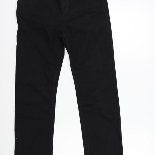 Preworn Womens Black  Denim Straight Jeans Size 26 in L25 in