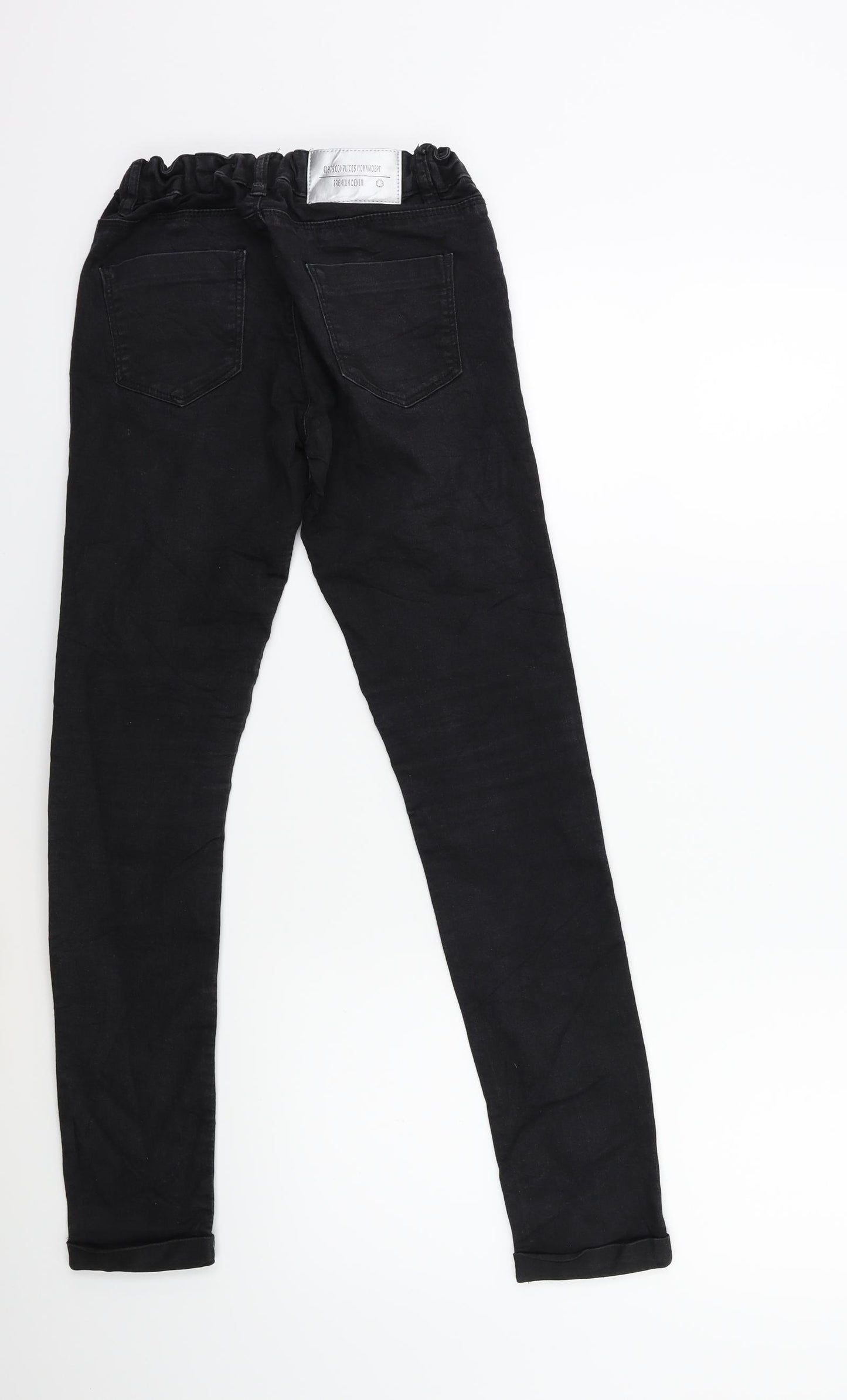 love cny Girls Black  Denim Skinny Jeans Size 14 Years