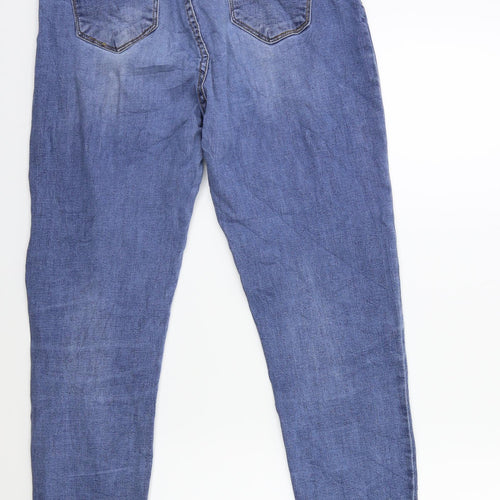 SHINY DESIGN Womens Blue  Denim Straight Jeans Size 14 L27 in