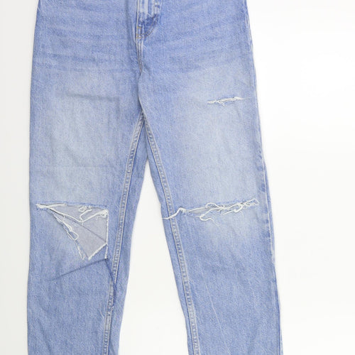 Denim & Co. Womens Blue  Denim Mom Jeans Size 6 L26 in