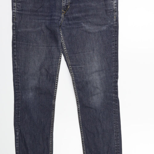 Preworn Womens Blue  Denim Straight Jeans Size 33 in L27 in