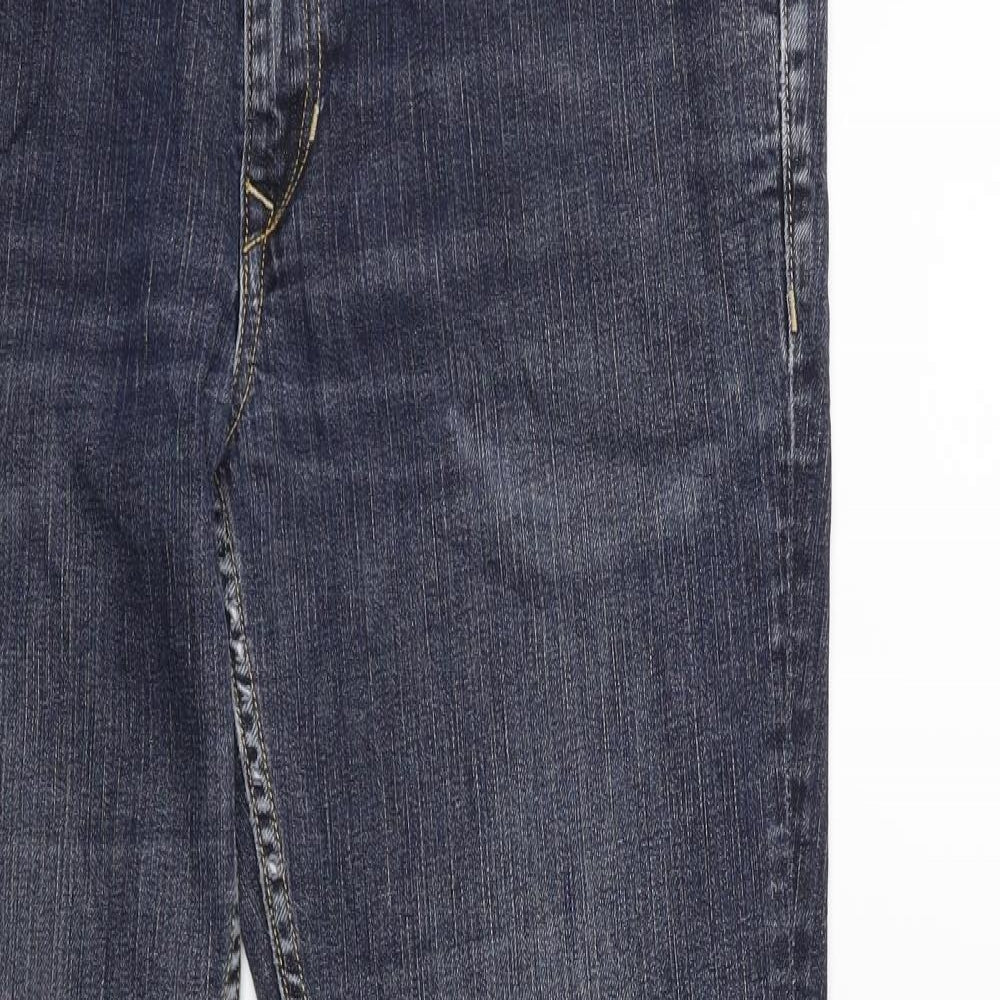 Preworn Womens Blue  Denim Straight Jeans Size 33 in L27 in