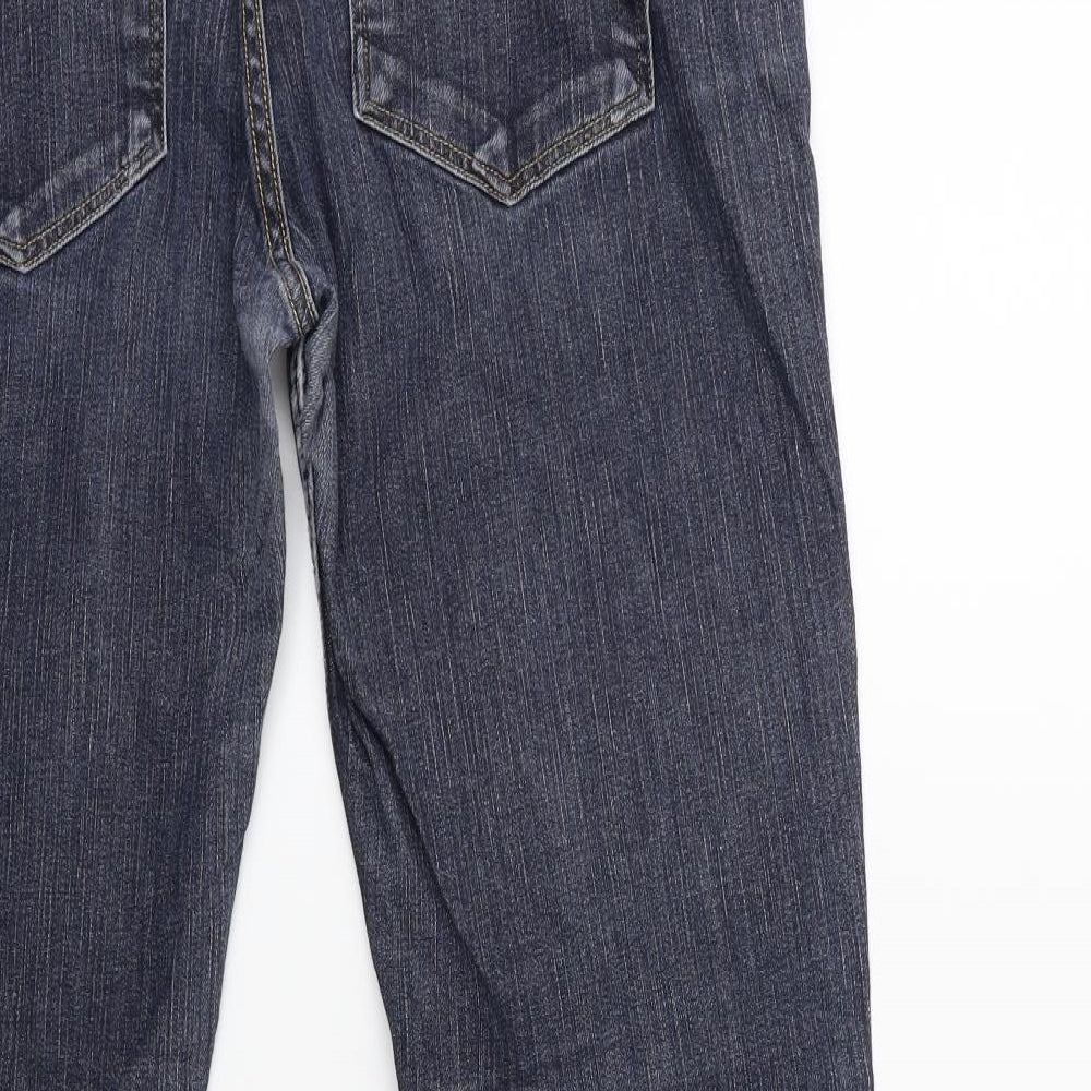Preworn Womens Blue  Denim Straight Jeans Size 33 in L27 in