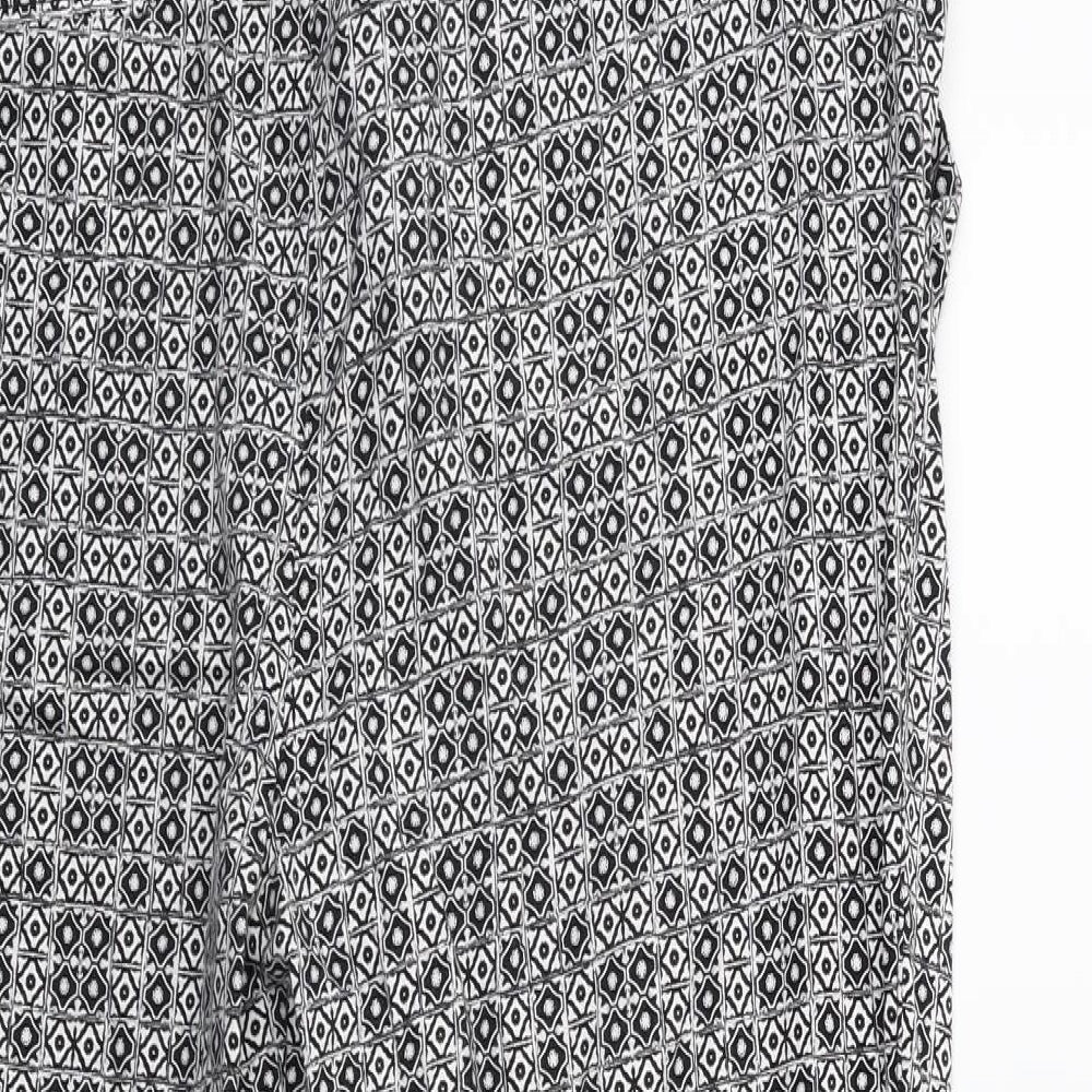 Atmosphere Womens Black Geometric  Trousers  Size 16 L26 in