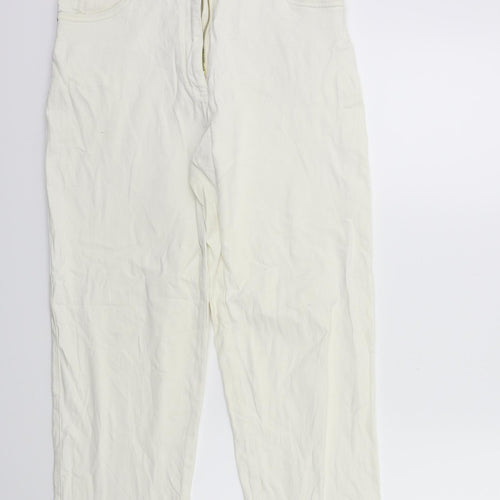 John Lewis Womens White  Denim Mom Jeans Size 28 in L27 in