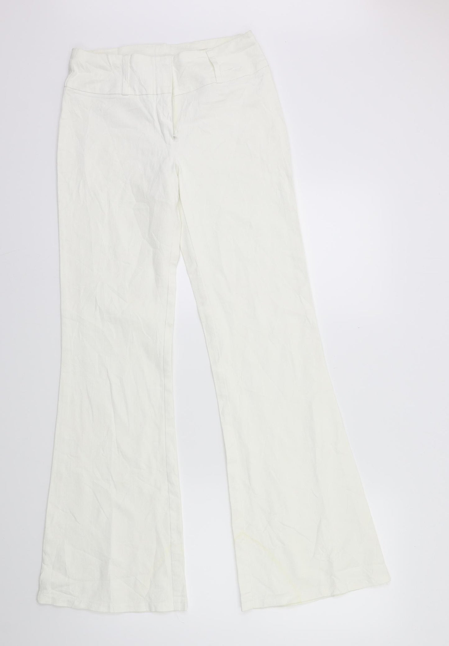 marie le Womens White  Denim Flared Jeans Size 8 L31 in
