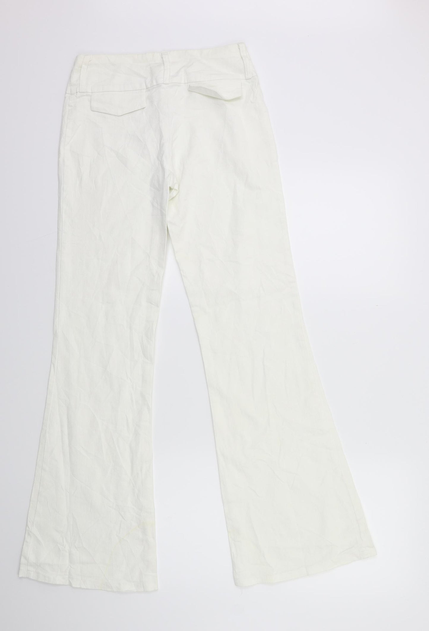 marie le Womens White  Denim Flared Jeans Size 8 L31 in