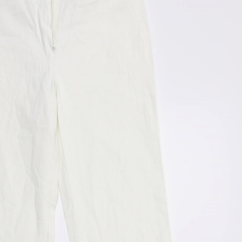marie le Womens White  Denim Flared Jeans Size 8 L31 in