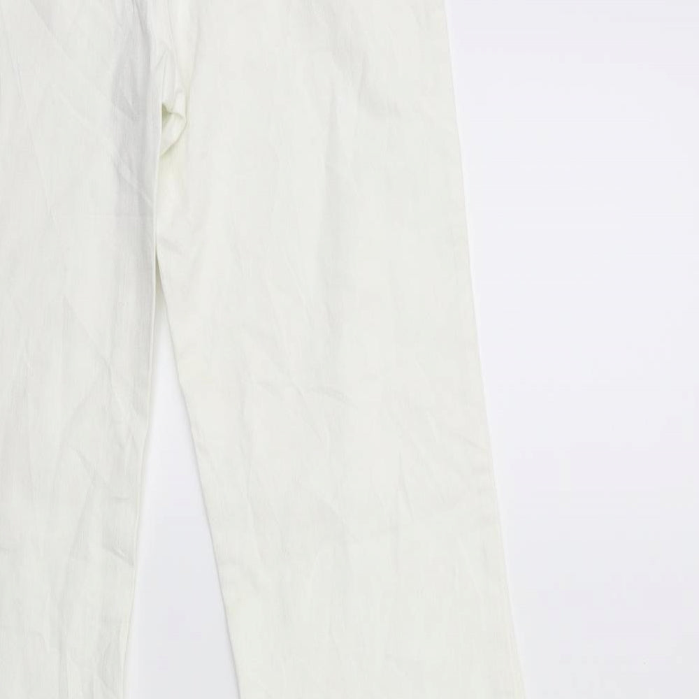marie le Womens White  Denim Flared Jeans Size 8 L31 in