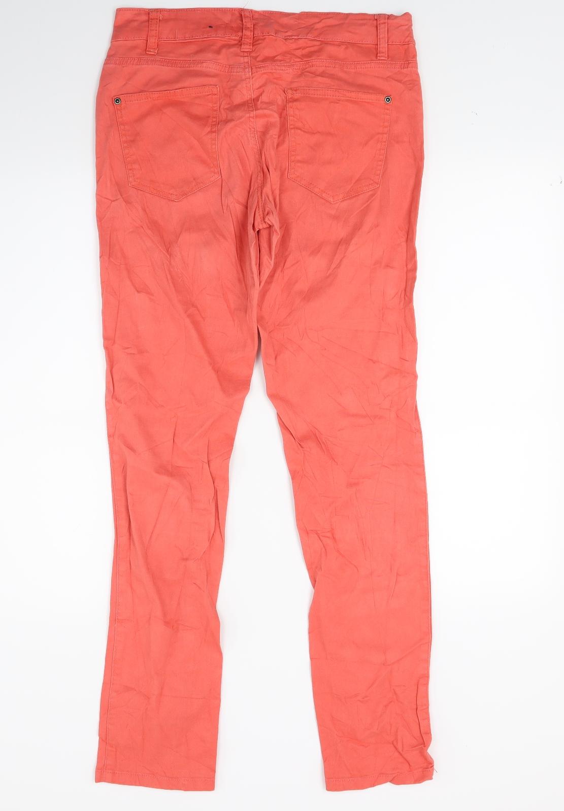 Janina Womens Red  Denim Skinny Jeans Size 10 L28 in