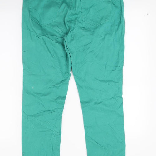 Charles Jogule Womens Green  Denim Capri Jeans Size 8 L23 in