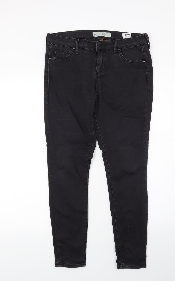 Topshop Womens Black Denim Skinny Jeans Size 30 in L24 in
