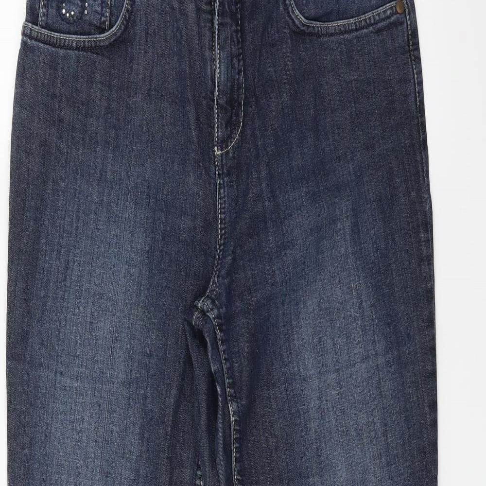 Per Una Womens Blue  Denim Bootcut Jeans Size M L29 in