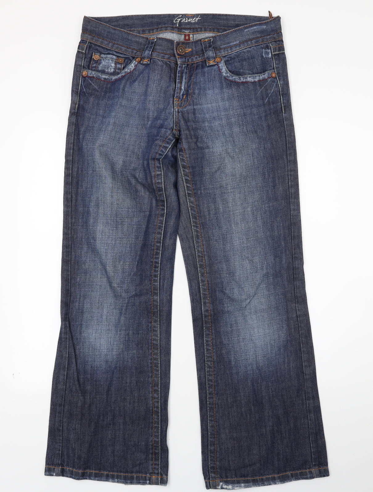 Garnet Womens Blue  Denim Bootcut Jeans Size 12 L29 in