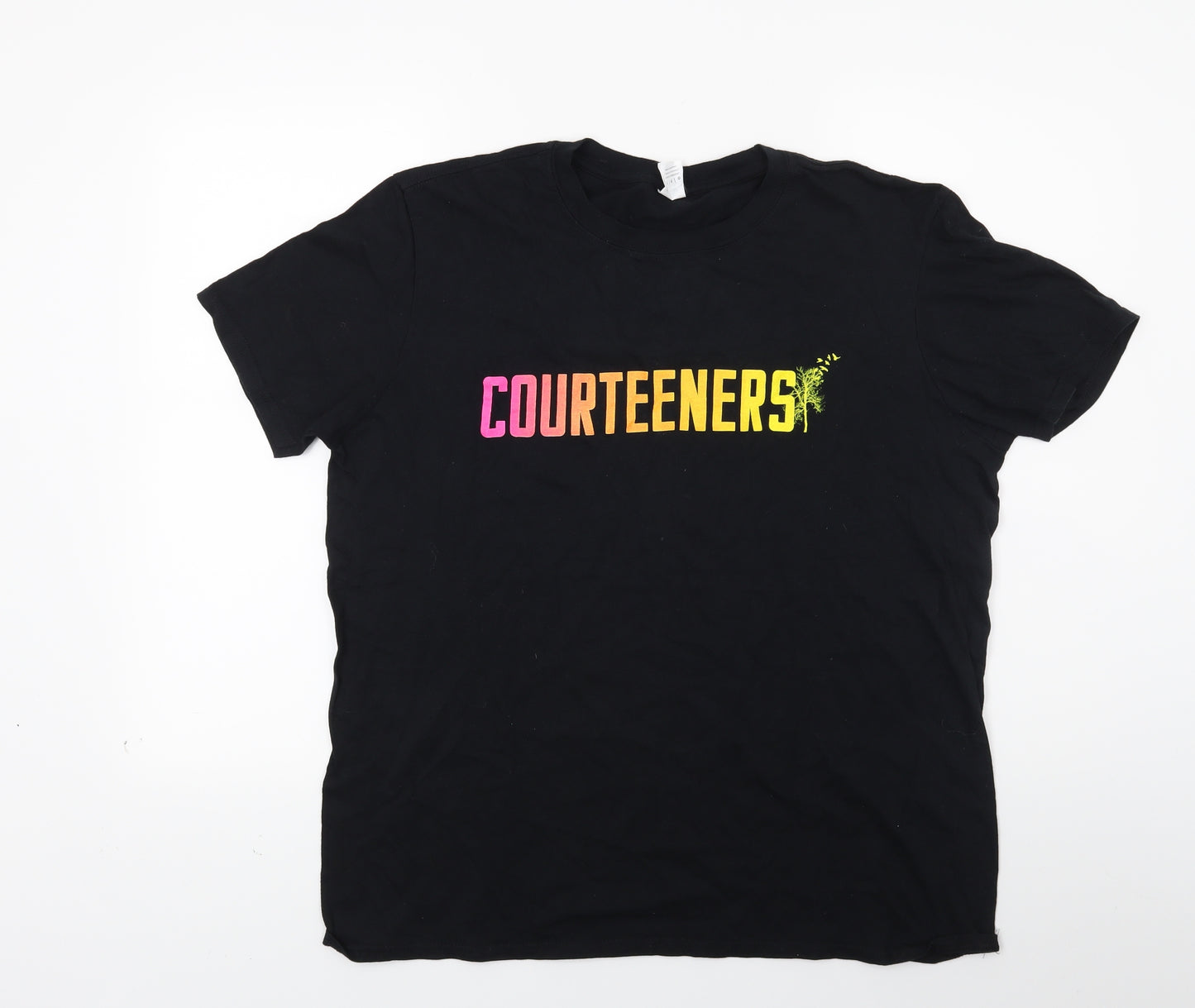Gilden Mens Black  Jersey  T-Shirt Size L  - Courteeners