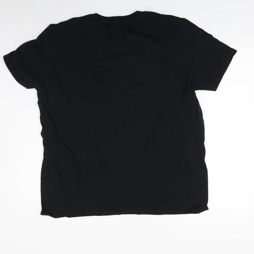 Gilden Mens Black  Jersey  T-Shirt Size L  - Courteeners