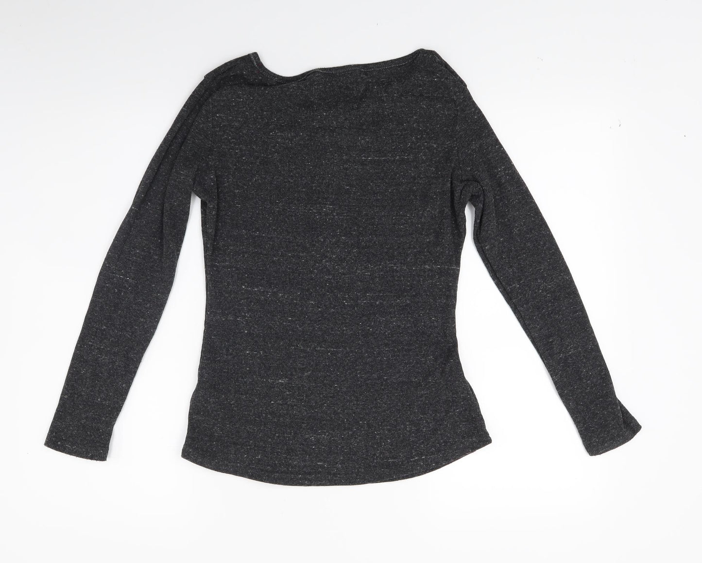 Primark Womens Grey  Knit Henley Jumper Size M