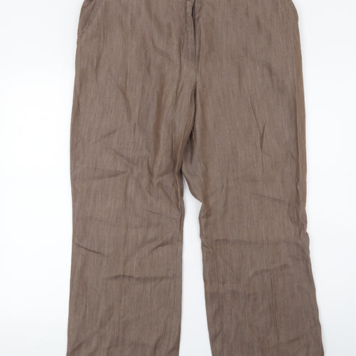 Marks and Spencer Womens Brown   Trousers  Size 14 L23 in