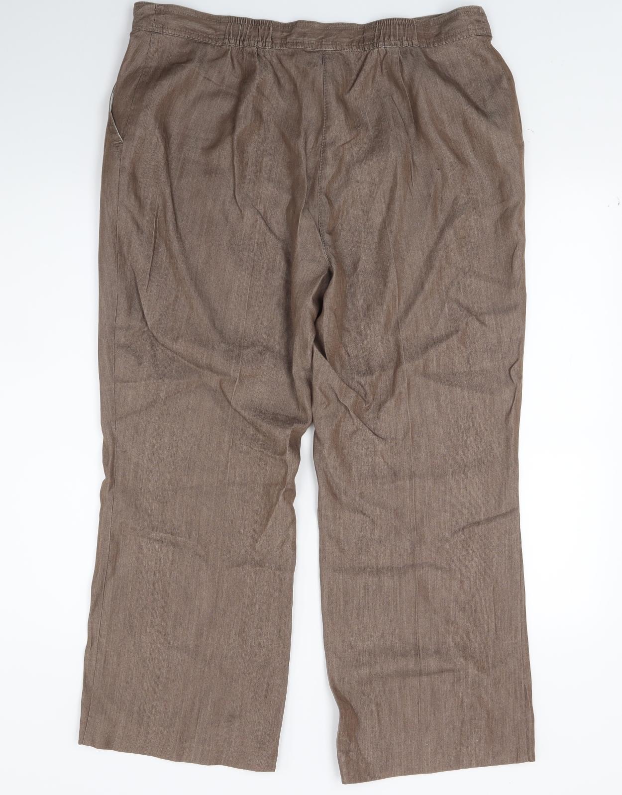 Marks and Spencer Womens Brown   Trousers  Size 14 L23 in