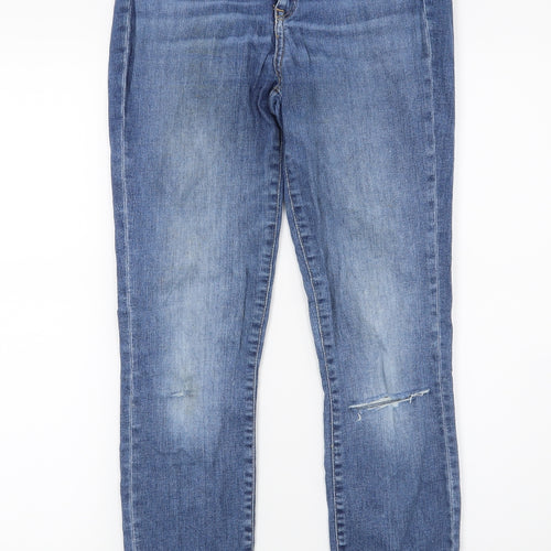 Topshop Womens Blue  Denim Skinny Jeans Size 28 L26 in