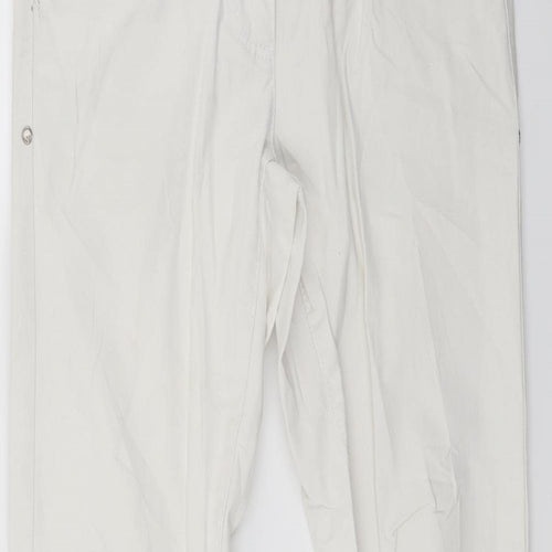 Flame Womens White  Denim Skinny Jeans Size 8 L31 in