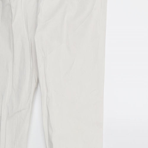 Flame Womens White  Denim Skinny Jeans Size 8 L31 in