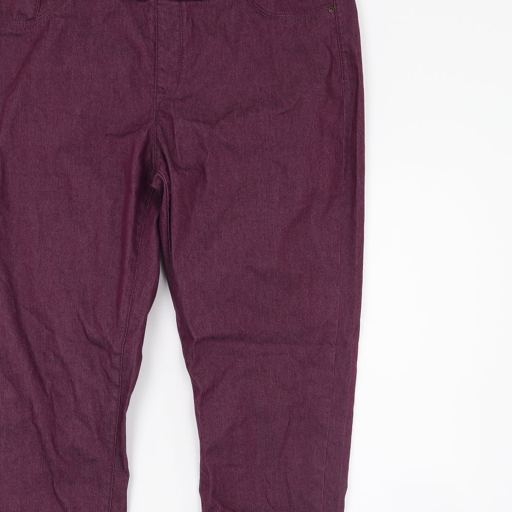 Primark Womens Red  Denim Jegging Jeans Size 16 L28 in