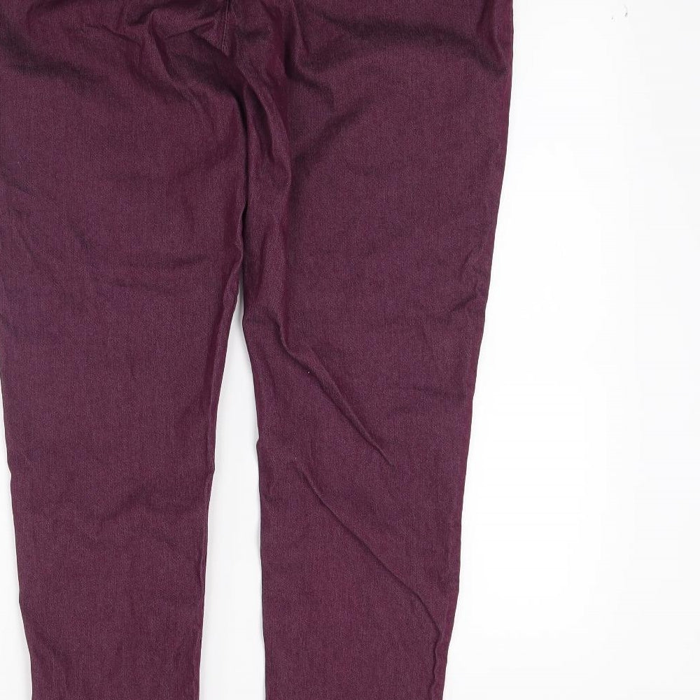 Primark Womens Red  Denim Jegging Jeans Size 16 L28 in