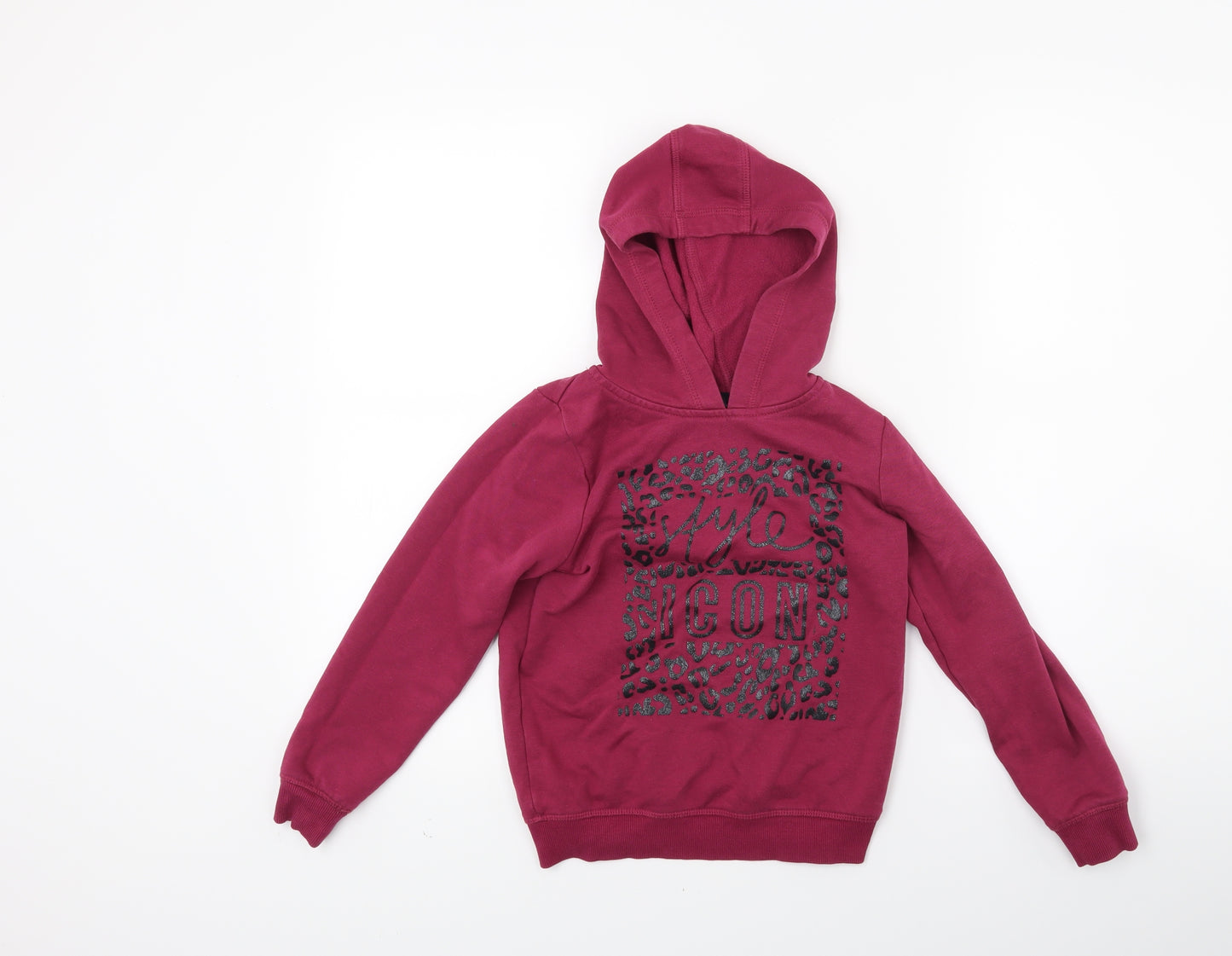 George Girls Red   Pullover Hoodie Size 7-8 Years  - Style Icon
