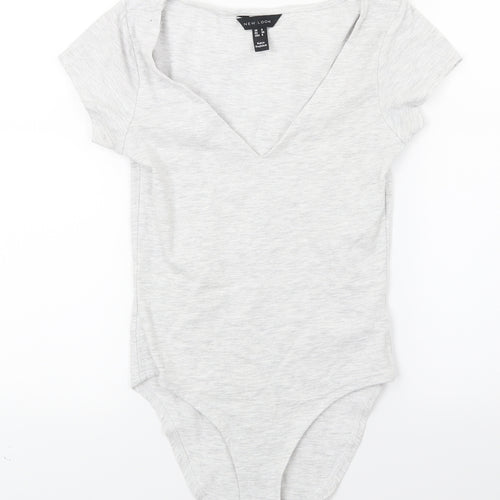 New Look Womens Grey  Jersey Leotard One-Piece Size 8