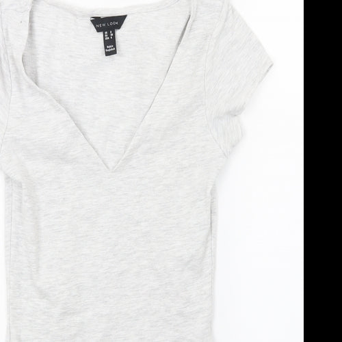 New Look Womens Grey  Jersey Leotard One-Piece Size 8