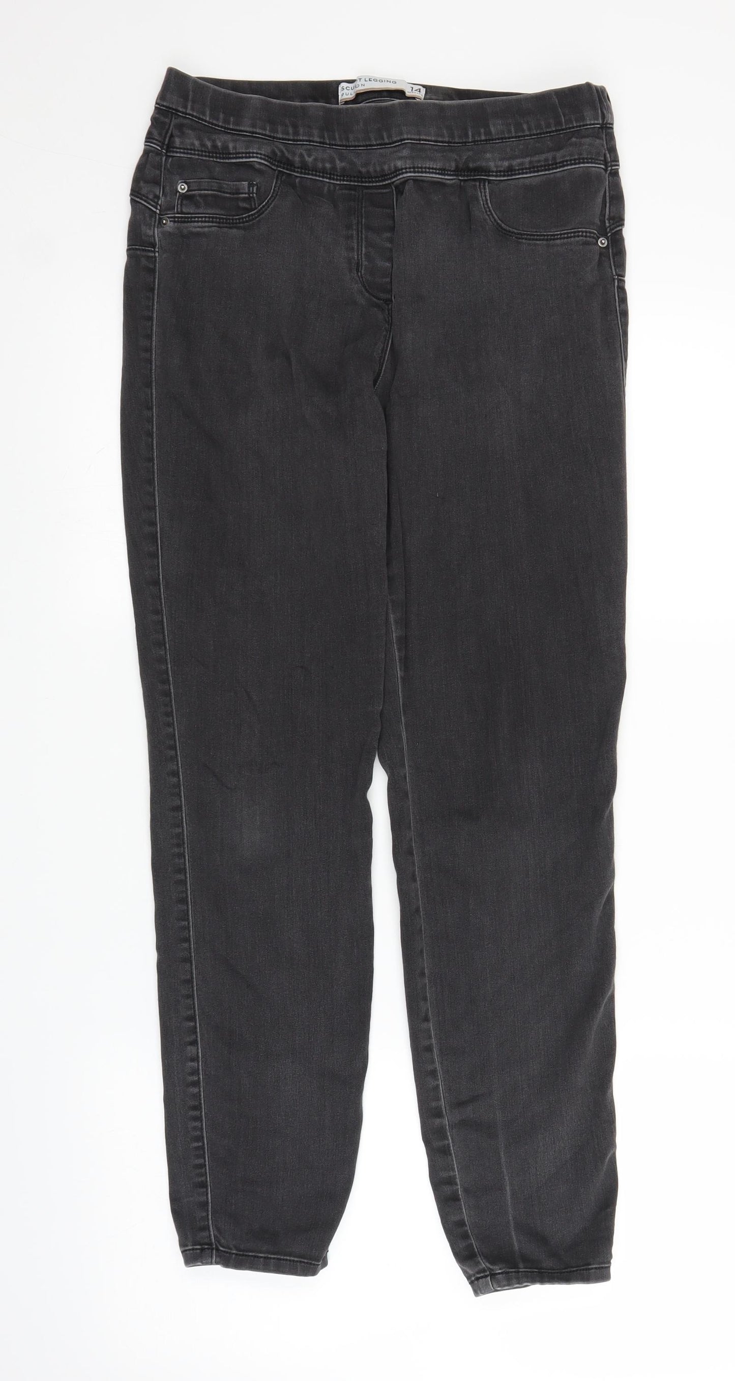 NEXT Womens Grey  Denim Jegging Jeans Size 14 L26 in