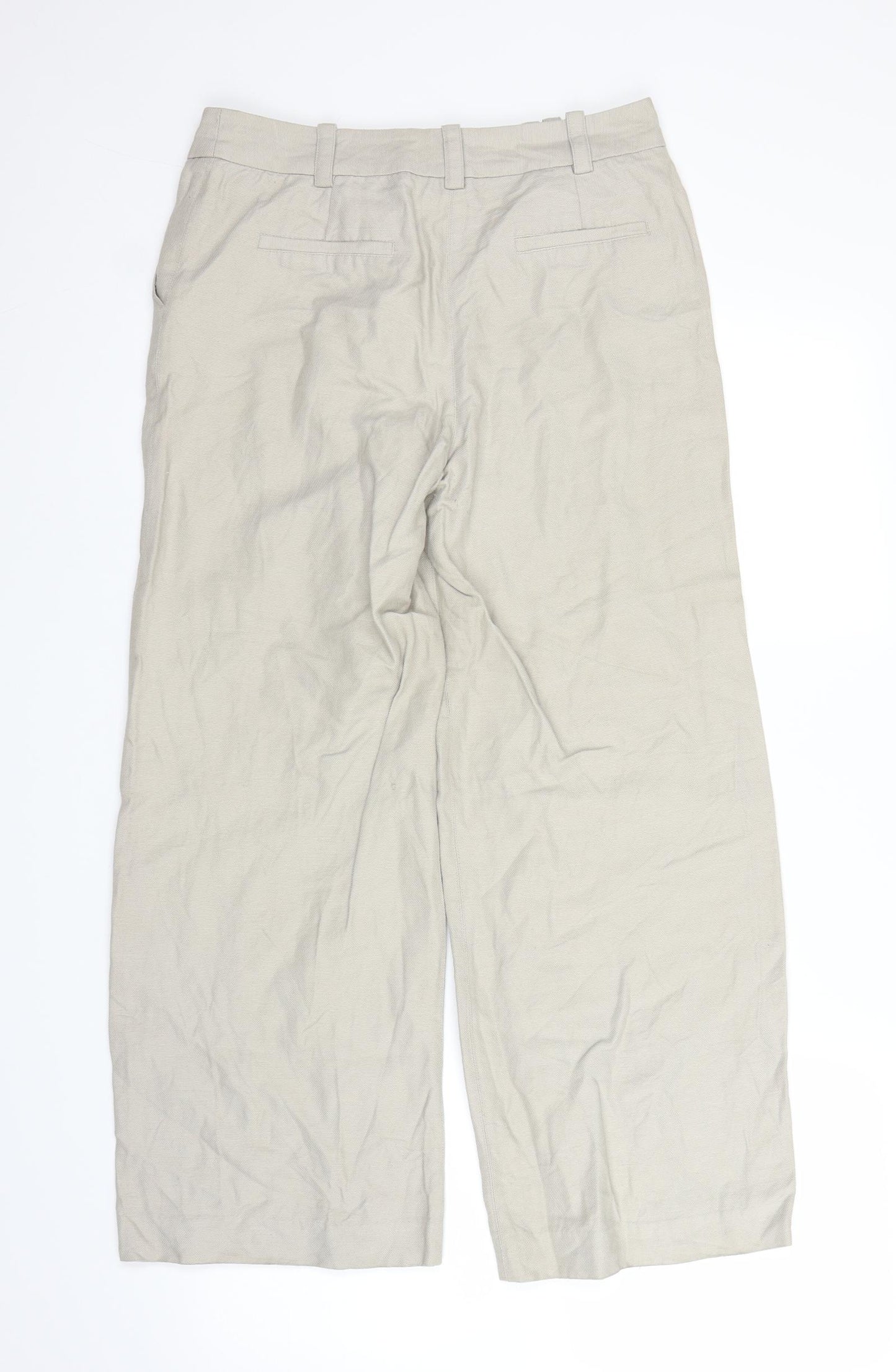 NEXT Womens Beige   Capri Trousers Size 8 L25 in