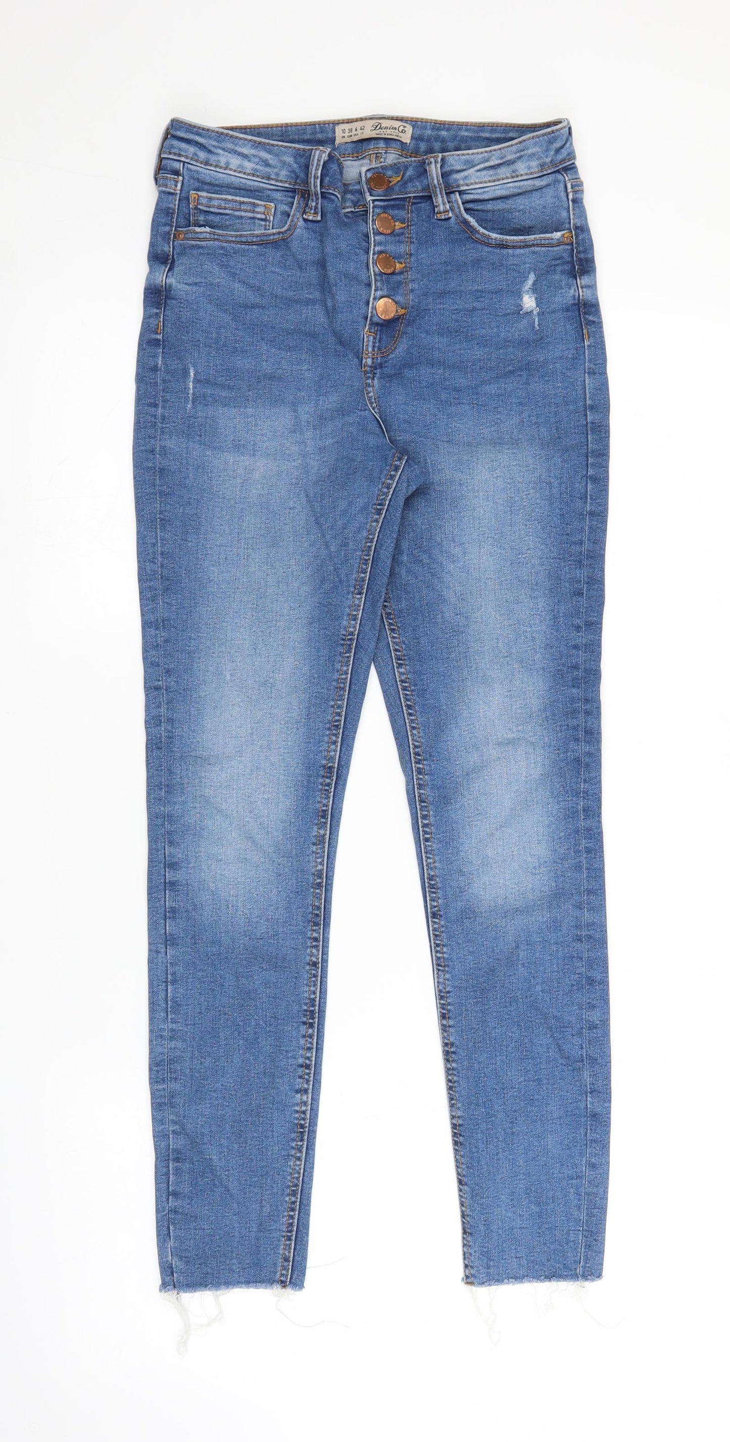 Primark Womens Blue  Denim Skinny Jeans Size 10 L26 in