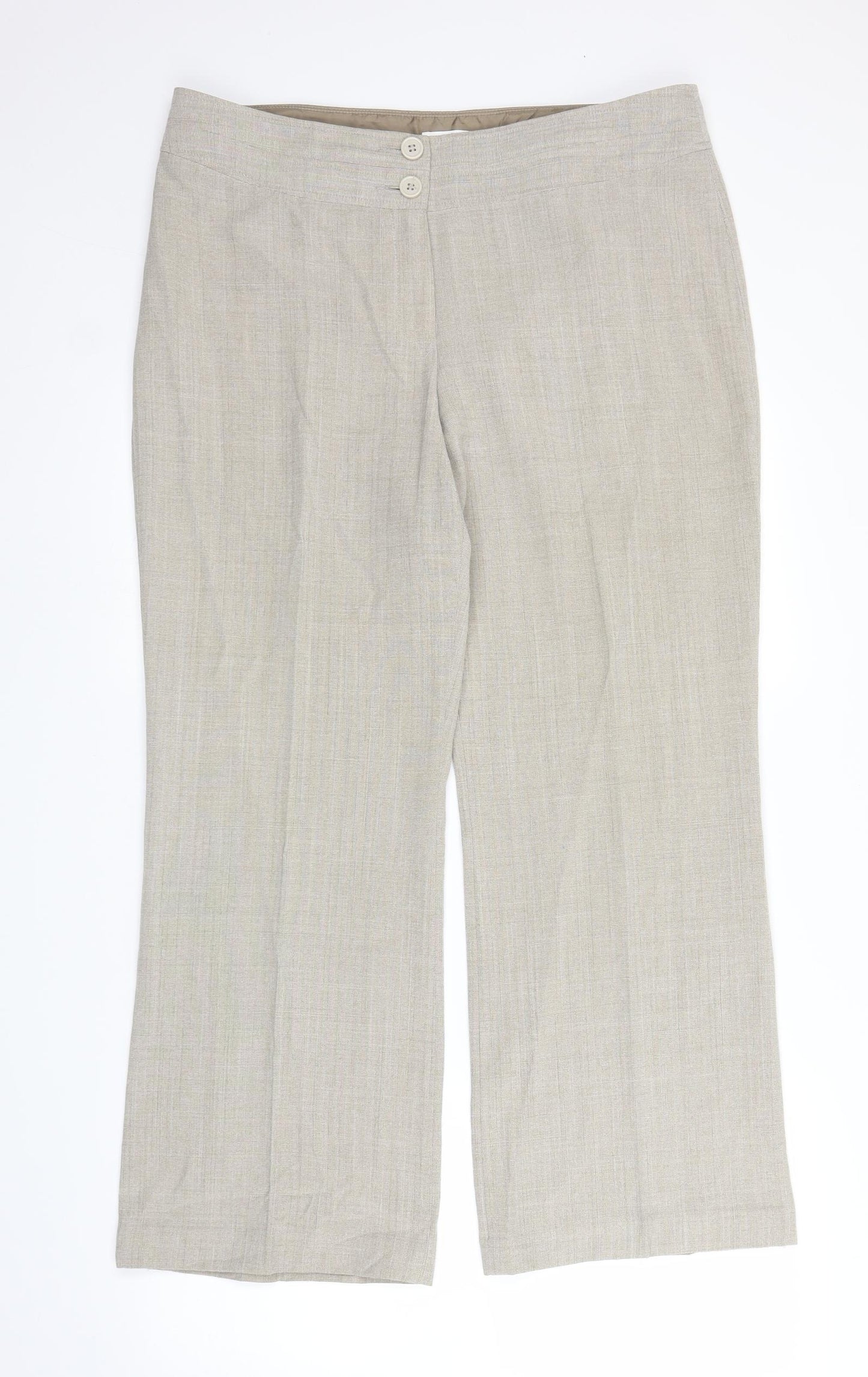M&S Womens Beige   Trousers  Size 16 L26 in