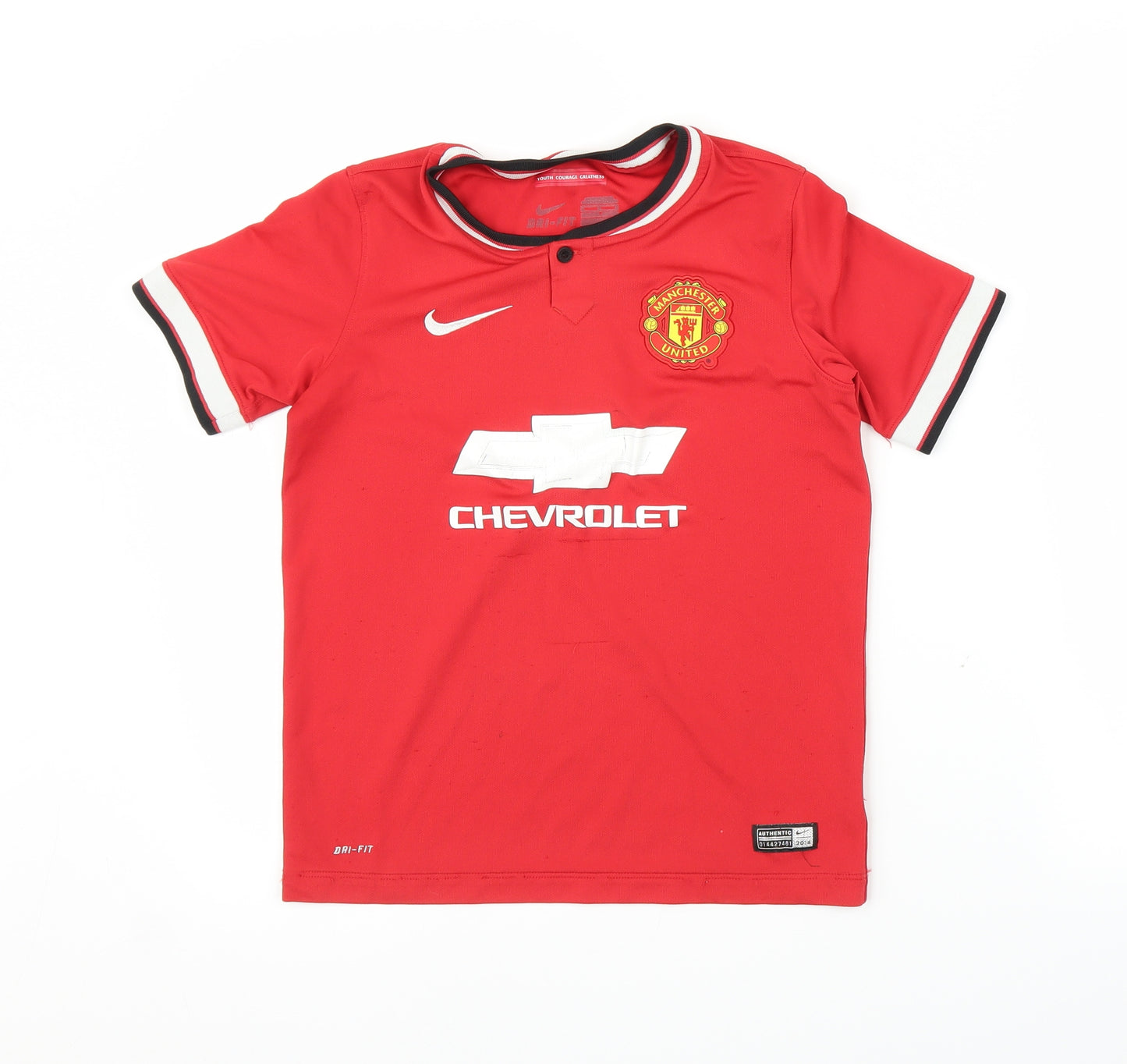 Nike Boys Red   Basic T-Shirt Size M  - Football, Man U