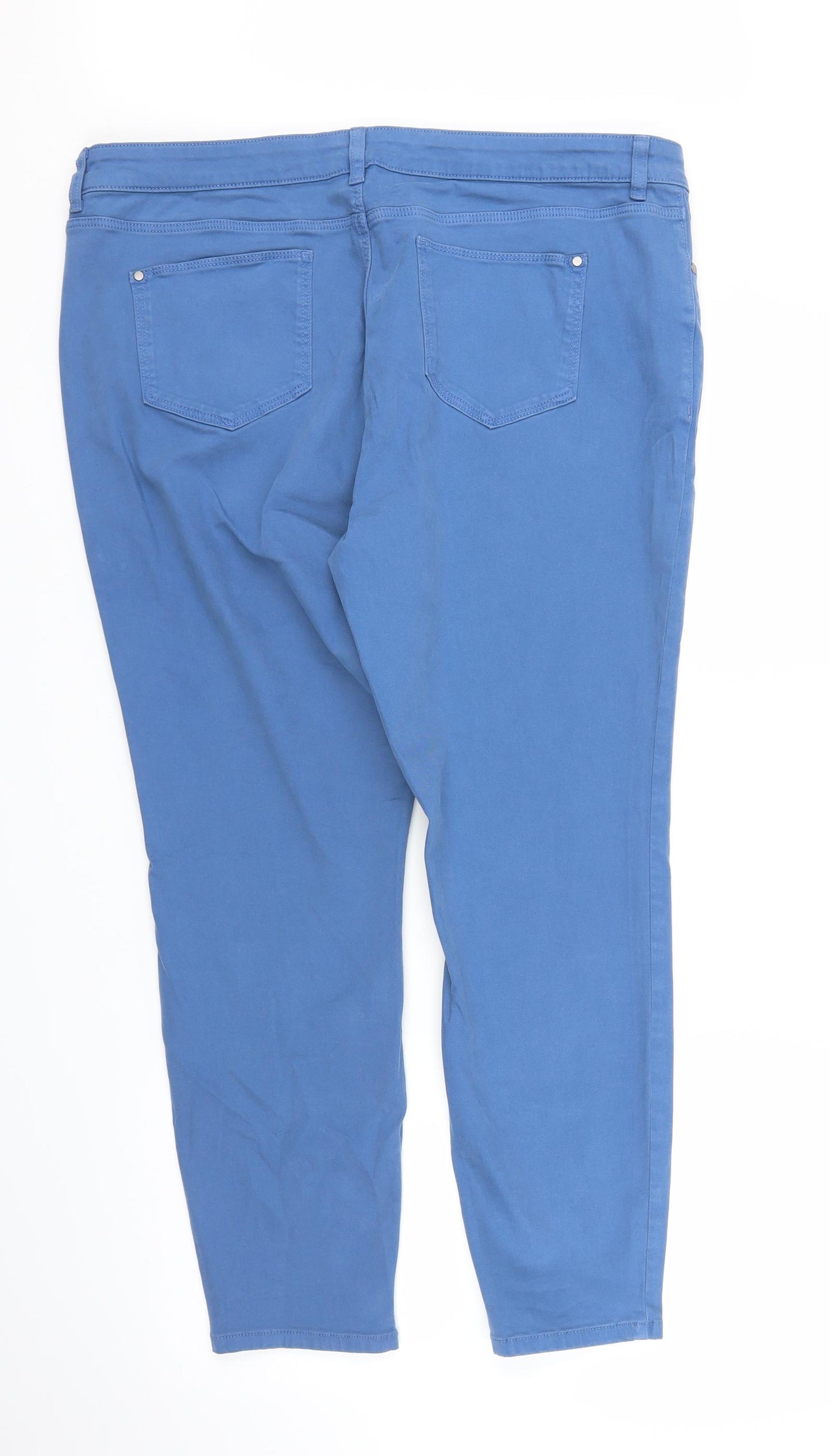 TU Womens Blue   Capri Trousers Size 16 L26 in