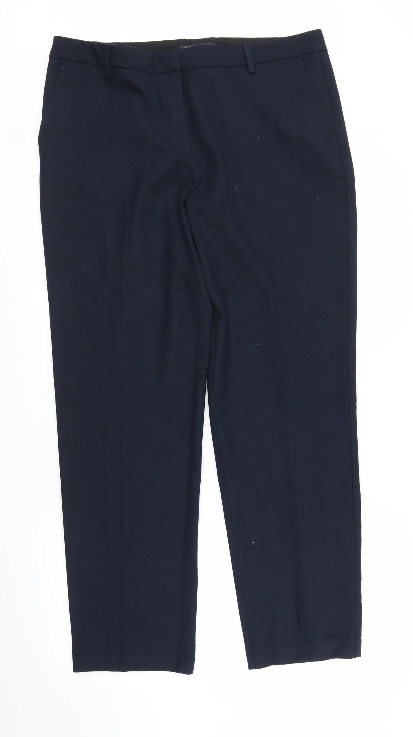 M&S Womens Blue   Trousers  Size 16 L29 in