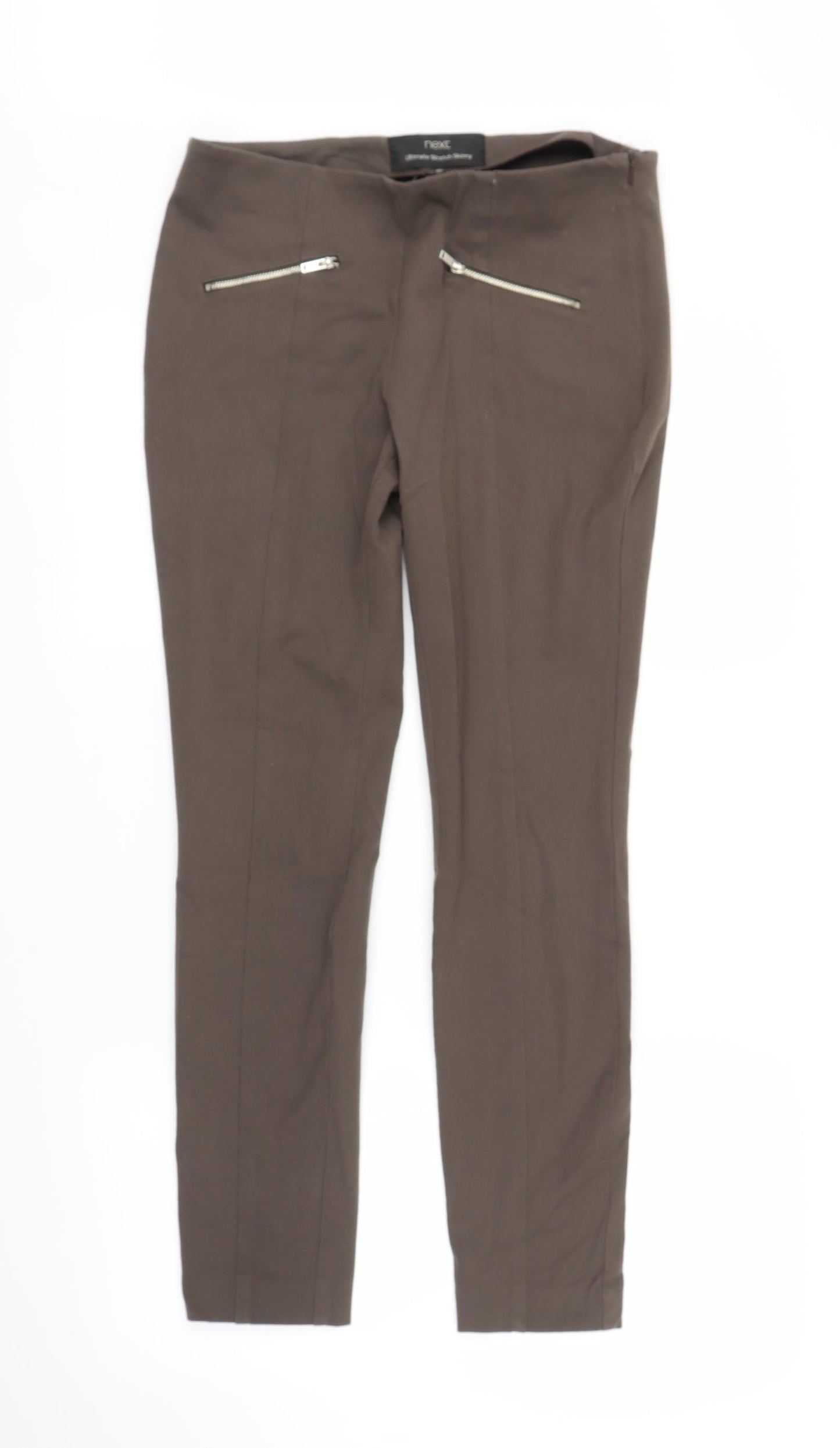 NEXT Womens Brown   Carrot Trousers Size 12 L27 in