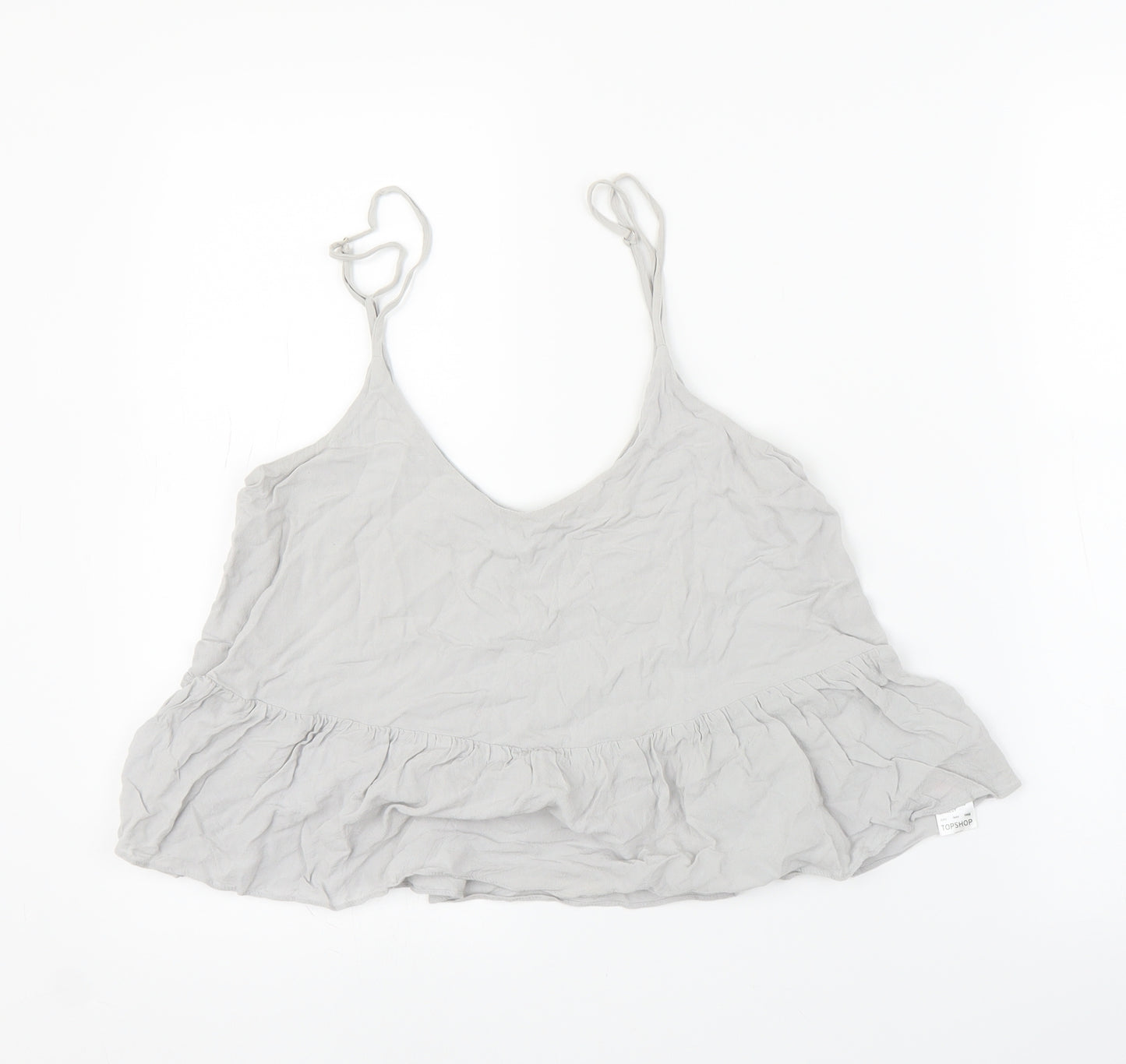 Topshop Womens Grey   Camisole Blouse Size 8