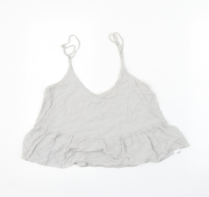 Topshop Womens Grey   Camisole Blouse Size 8