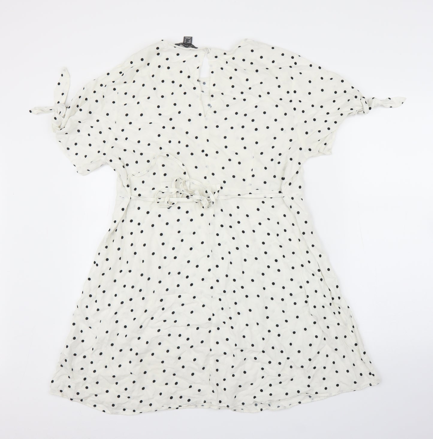 Primark Womens White Polka Dot  A-Line  Size 18