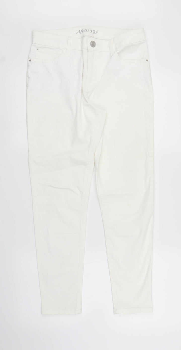 Preworn Womens White Denim Jegging Jeans Size S L27 in