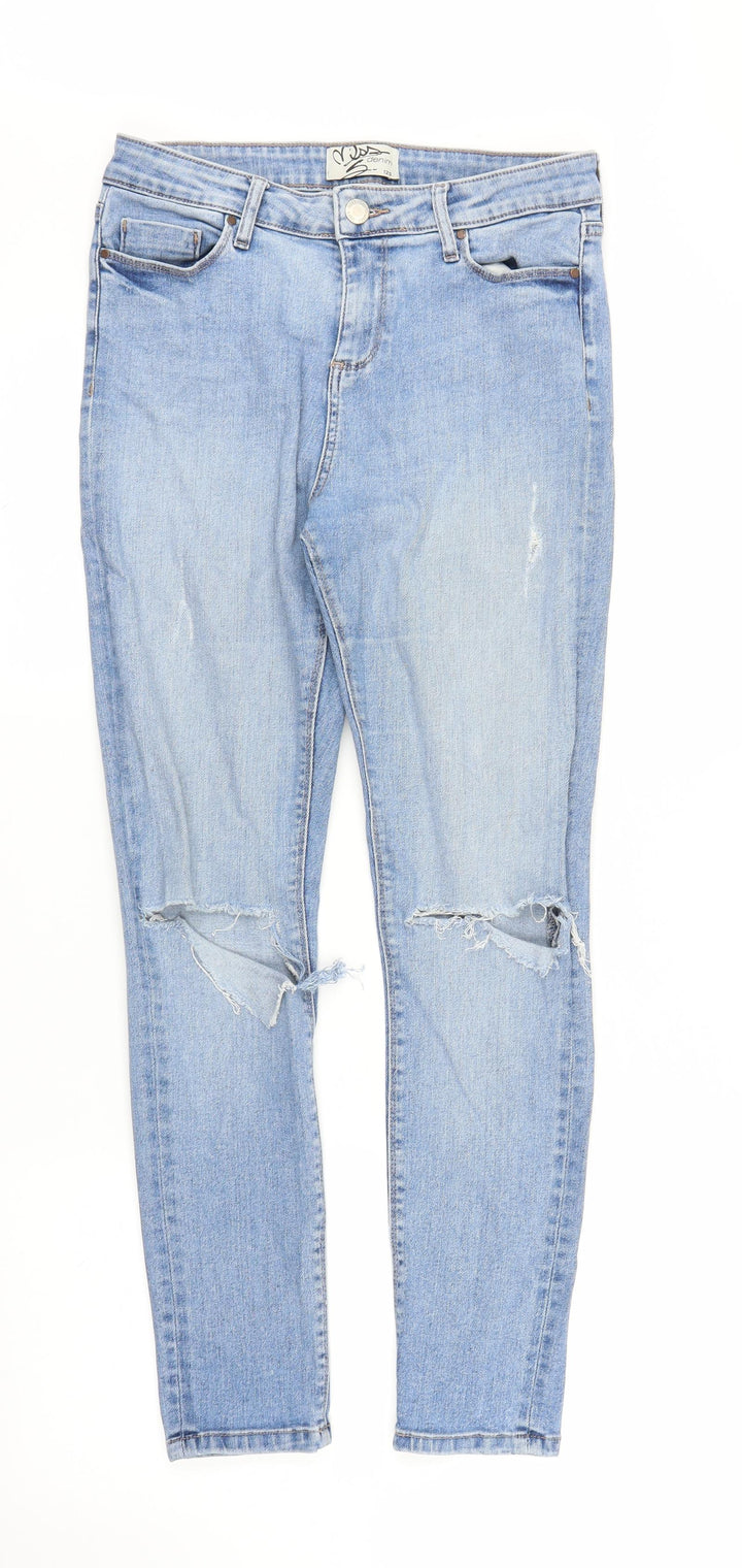 Miss Denim Womens Blue Denim Skinny Jeans Size 12 L27 in