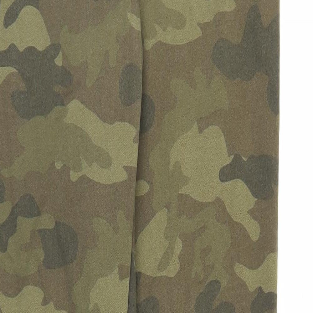 F&F Womens Green Camouflage Denim Jegging Jeans Size 14 L28 in