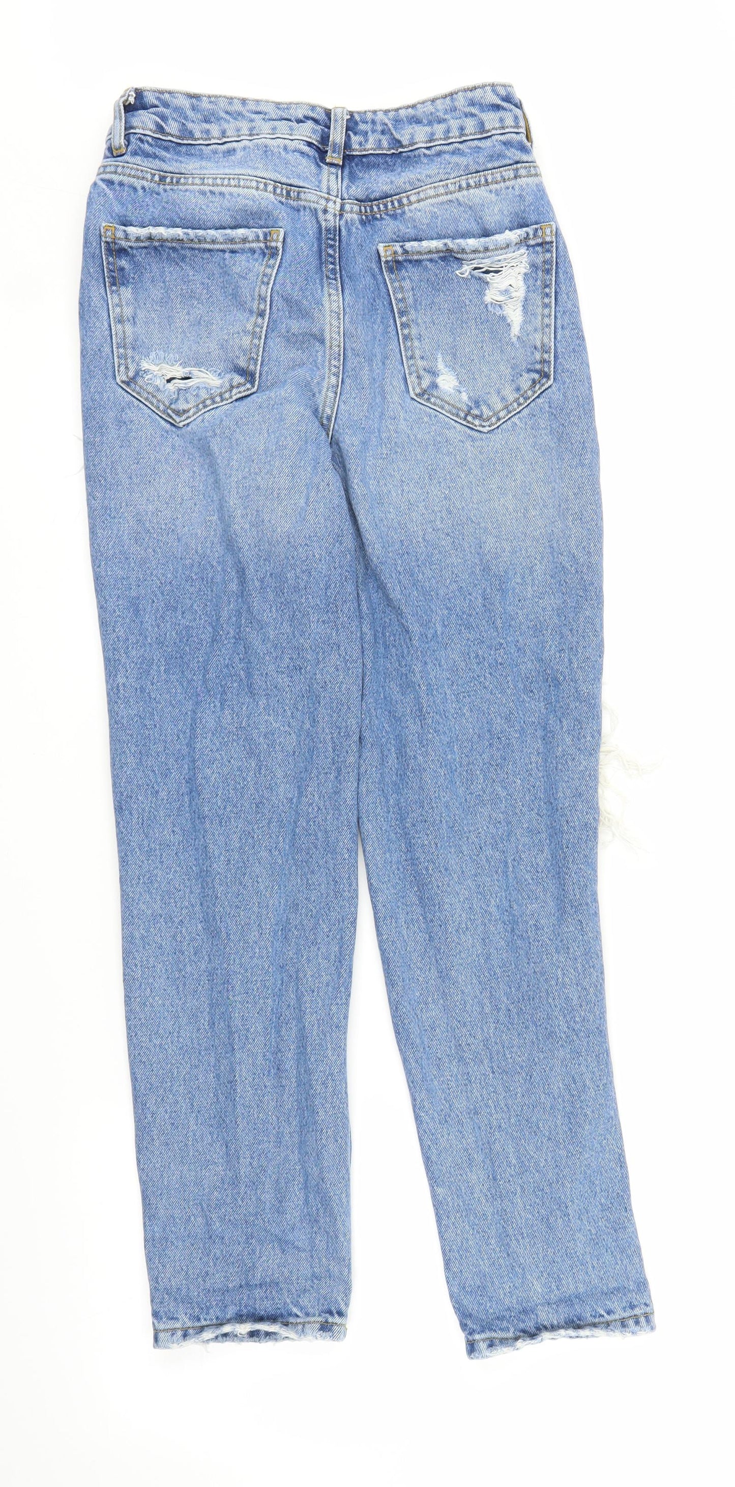 New Look Womens Blue  Denim Mom Jeans Size 8 L27 in