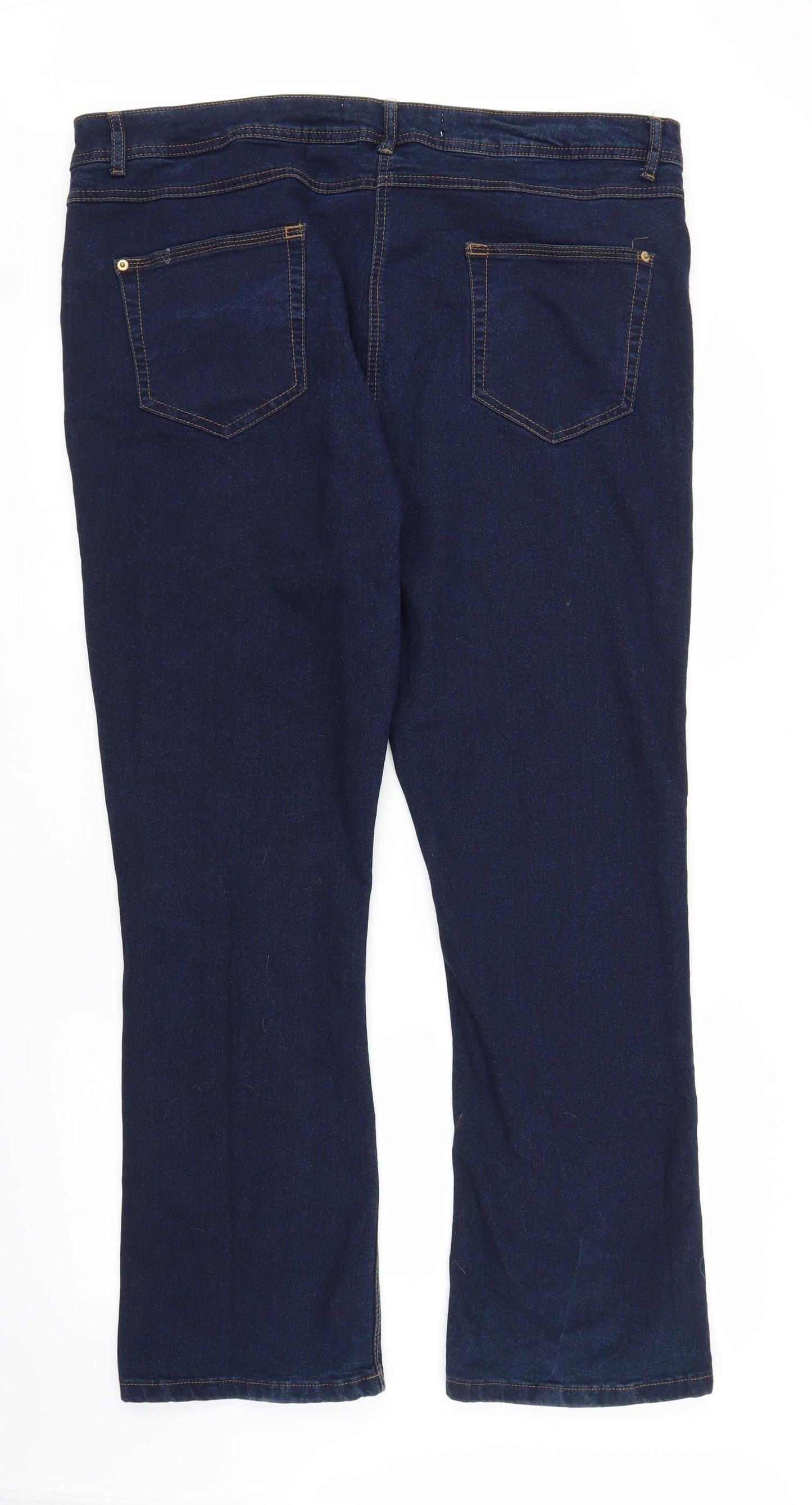 Yours Womens Blue  Denim Bootcut Jeans Size 22 L29 in