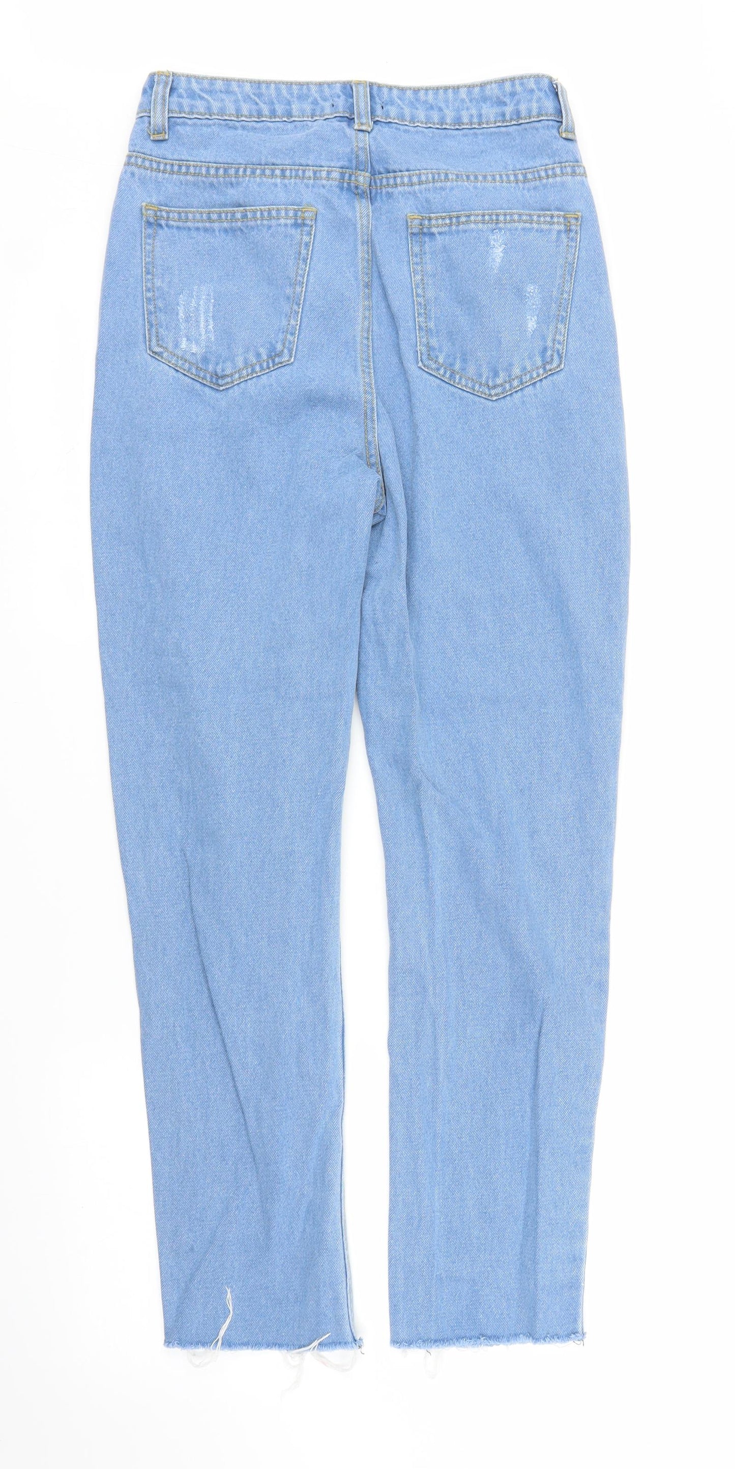 Boohoo Womens Blue  Denim Mom Jeans Size 8 L26 in