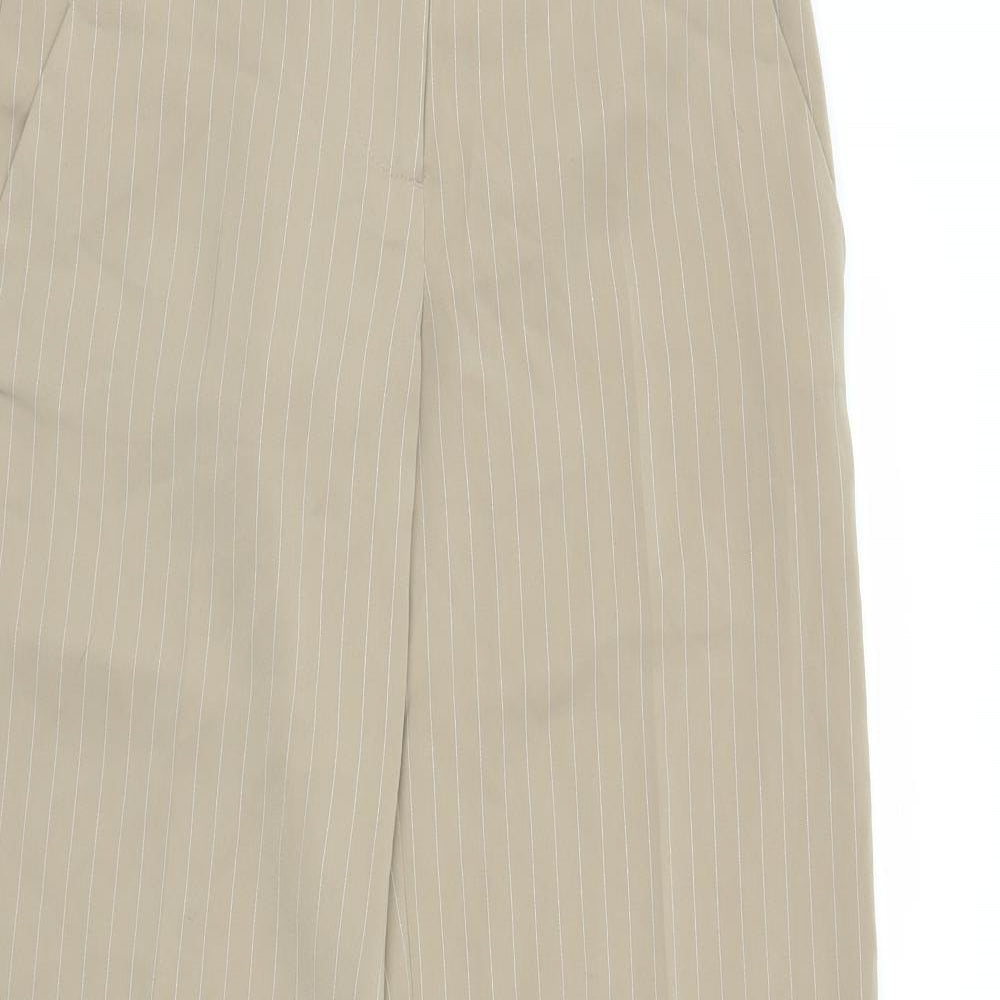 H&M Womens Beige Striped  Trousers  Size 10 L31 in